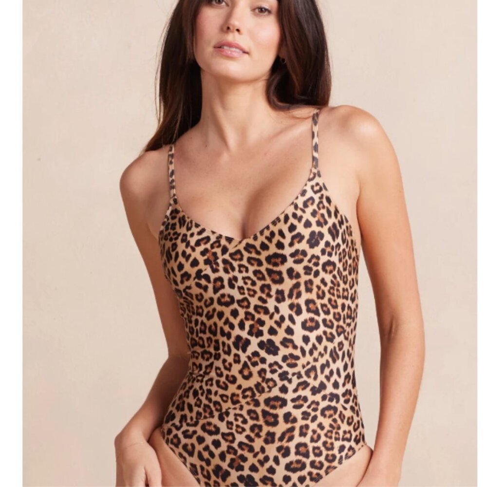 Summersalt Marina Leopard Print One Piece Swimsuit Women's Size 20 Swim Beach
